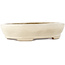 Ovale gebroken witte bonsai pot van Hattori - 265 x 198 x 60 mm