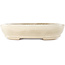 Ovale gebroken witte bonsai pot van Hattori - 265 x 198 x 60 mm