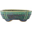Pot à bonsaï multicolore vert Mokko par Koyou - 145 x 115 x 45 mm