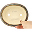 Oval brown multicolor bonsai pot by Koyou - 155 x 127 x 50 mm