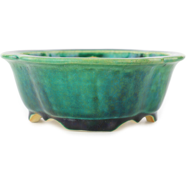 Vaso bonsai Mokko verde di Koyou - 160 x 138 x 52 mm