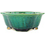 Pot à bonsaï vert Mokko par Koyou - 160 x 138 x 52 mm