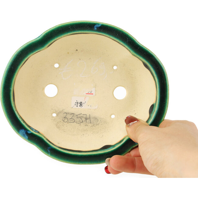 Mokko groene bonsaipot van Koyou - 160 x 138 x 52 mm