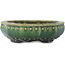 Pot à bonsaï rond vert et bleu de Koyou - 127 x 127 x 37 mm