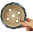 Pot à bonsaï rond vert et bleu de Koyou - 127 x 127 x 37 mm