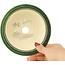 Pot à bonsaï rond vert et bleu de Koyou - 140 x 140 x 55 mm