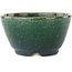 Vaso bonsai rotondo verde e blu di Koyou - 113 x 113 x 60 mm