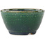 Vaso bonsai rotondo verde e blu di Koyou - 113 x 113 x 60 mm