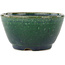 Vaso bonsai rotondo verde e blu di Koyou - 113 x 113 x 60 mm