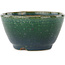 Vaso bonsai rotondo verde e blu di Koyou - 113 x 113 x 60 mm