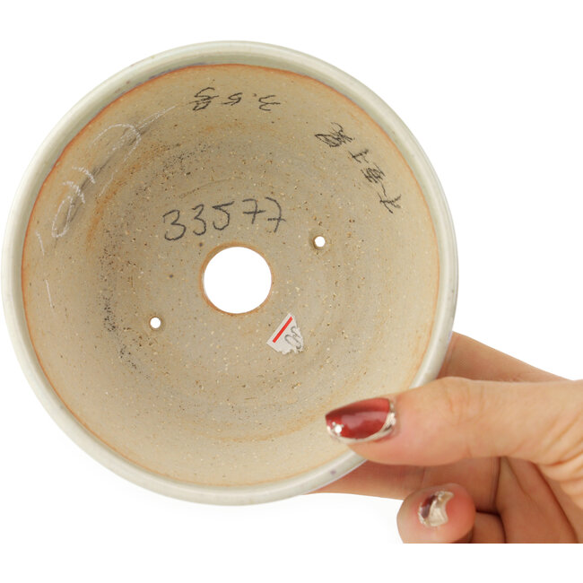 Pot à bonsaï rond multicolore bleu de Koyou - 112 x 112 x 60 mm