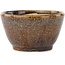 Vaso bonsai rotondo marrone multicolore di Koyou - 94 x 94 x 55 mm