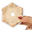 Maceta hexagonal para bonsái en color rojo y blanco de Eime Yozan - 105 x 105 x 105 mm