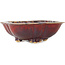 Mokko red bonsai pot by Sharaku - 253 x 221 x 75 mm