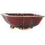 Mokko red bonsai pot by Sharaku - 253 x 221 x 75 mm