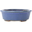 Oval blue bonsai pot by Hattori - 188 x 160 x 52 mm