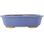 Oval blue bonsai pot by Hattori - 195 x 147 x 52 mm