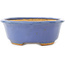 Oval blue bonsai pot by Hattori - 195 x 147 x 52 mm