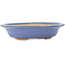 Oval blue bonsai pot by Hattori - 200 x 150 x 45 mm