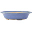 Oval blue bonsai pot by Hattori - 200 x 150 x 45 mm