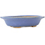Oval blue bonsai pot by Hattori - 200 x 150 x 45 mm