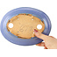 Oval blue bonsai pot by Hattori - 200 x 150 x 45 mm