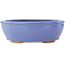 Oval blue bonsai pot by Hattori - 160 x 135 x 50 mm
