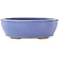 Oval blue bonsai pot by Hattori - 160 x 135 x 50 mm