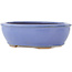 Oval blue bonsai pot by Hattori - 160 x 135 x 50 mm