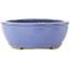 Ovaler blauer Bonsai-Topf von Hattori - 160 x 135 x 50 mm