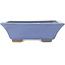 Rectangular blue bonsai pot by Hattori - 162 x 137 x 50 mm