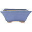 Rechthoekige blauwe bonsai pot van Hattori - 162 x 137 x 50 mm