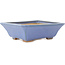 Rechthoekige blauwe bonsai pot van Hattori - 162 x 137 x 50 mm