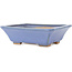 Rectangular blue bonsai pot by Hattori - 162 x 137 x 50 mm