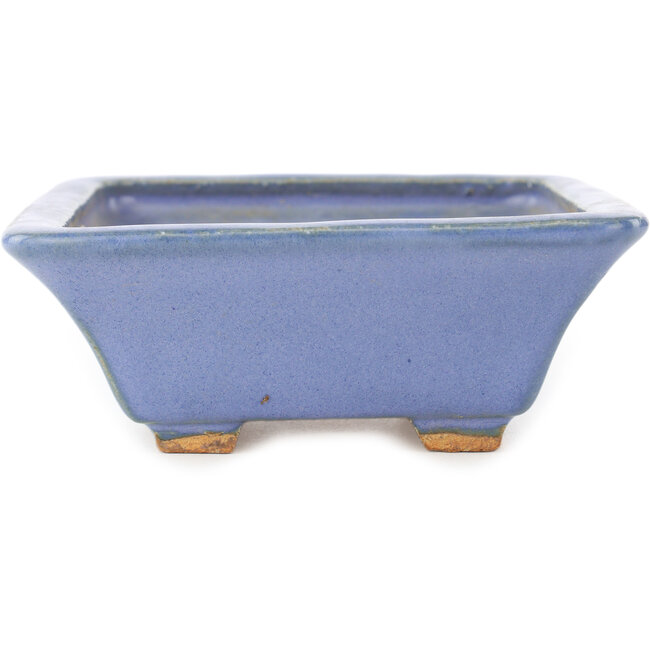 Rechteckiger blauer Bonsai-Topf von Hattori - 162 x 137 x 50 mm