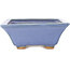 Rectangular blue bonsai pot by Hattori - 162 x 137 x 50 mm
