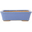 Maceta rectangular azul para bonsái de Hattori - 141 x 105 x 42 mm