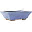 Rechthoekige blauwe bonsai pot van Hattori - 162 x 137 x 50 mm