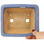 Maceta rectangular azul para bonsái de Hattori - 162 x 137 x 50 mm