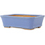 Maceta rectangular azul para bonsái de Hattori - 141 x 105 x 42 mm