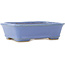 Maceta rectangular azul para bonsái de Hattori - 138 x 104 x 40 mm