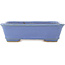 Maceta rectangular azul para bonsái de Hattori - 138 x 104 x 40 mm
