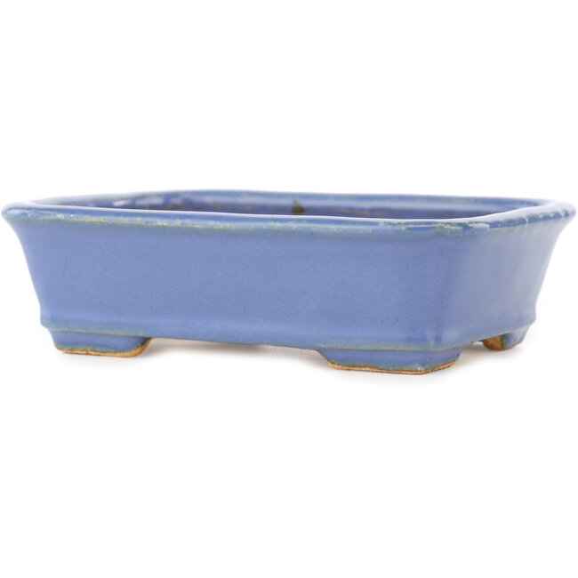Vaso bonsai rettangolare blu di Hattori - 138 x 104 x 40 mm