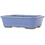 Maceta rectangular azul para bonsái de Hattori - 138 x 104 x 40 mm