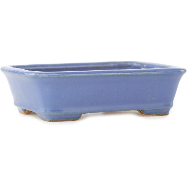 Vaso bonsai rettangolare blu di Hattori - 138 x 104 x 40 mm