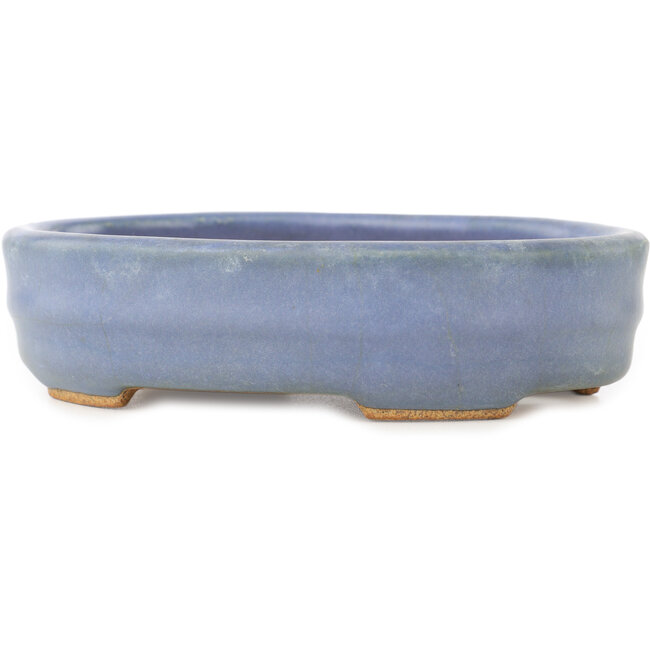 Vaso bonsai ovale blu di Hattori - 142 x 110 x 37 mm