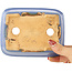 Maceta rectangular azul para bonsái de Hattori - 138 x 104 x 40 mm