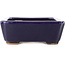Pot à bonsaï rectangulaire bleu foncé de Hattori - 162 x 130 x 47 mm