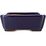 Pot à bonsaï rectangulaire bleu foncé de Hattori - 162 x 130 x 47 mm