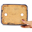 Maceta rectangular para bonsái de color azul oscuro de Hattori - 162 x 130 x 47 mm